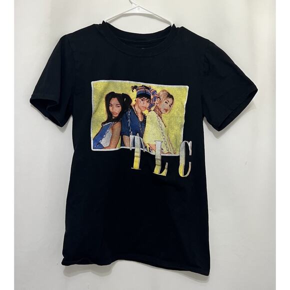 TLC Shirt Small Black Hip Hop RB Music Concert Tour Casual - Picture 1 of 4
